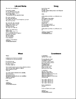 Four Songs per Page
